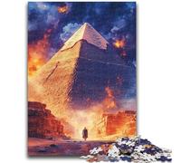 Puzzles for Adults Teens 1000pc Puzzle Pyramids at Night Help The Brain Exercise Addictive Toys to Cultivate Patience Wall Decoration 26x38cm