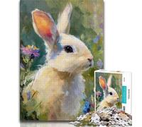 Puzzles for Adults Teens 1000pc Puzzle Rabbit,Educational Stress Relief Toy for Is Ideal As A Gift for The Whole Family 38x26cm