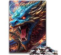 Puzzles for Adults Teens 1000pc Puzzle Raging Dragon for 14+ Difficult to Complete But Fun And Humorous Birthday Gift 50x75cm