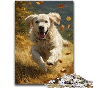 Puzzles for Adults Teens 1000pc Puzzle Running Golden Retriever Learning Educational Toys Family Games Enhance Love between Couples 50x75cm