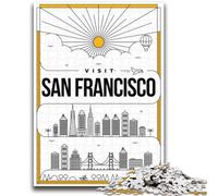 Puzzles for Adults Teens 1000pc Puzzle San Francisco California Challenging Game And Family Play Educational Game for Birthday, Chrismas (size 38x26cm)