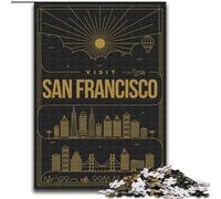Puzzles for Adults Teens 1000pc Puzzle San Francisco California, for Educational Game Challenge Toy Enhance Memory for Age 14 50x75cm