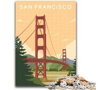 Puzzles for Adults Teens 1000pc Puzzle San Francisco Challenging Game And Family Play Educational Game for Birthday, Chrismas (size 38x52cm)
