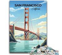 Puzzles for Adults Teens 1000pc Puzzle San Francisco Travel Challenging Game And Family Play Educational Game for Birthday, Chrismas (size 38x52cm)