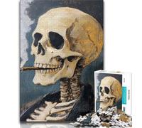 Puzzles for Adults Teens 1000pc Puzzle Skeleton Smoking,Challenging Game Toys for Is Ideal As A Gift for The Whole Family 50x75cm