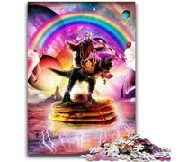 Puzzles for Adults Teens 1000pc Puzzle Sloth Riding Dinosaur Educational Game Challenge Toy Wall Decoration Unique Birthday And Xmas Gifts 50x75cm