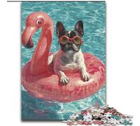 Puzzles for Adults Teens 1000pc Puzzle Swimming Pug Family Fun for Is Ideal As A Gift for The Whole Family for And Age 14 Years Up (size 50x75cm)