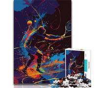 Puzzles for Adults Teens 1000pc Puzzle Tennis Players,Toys Educational Games Stress Relieving Parent-child Interaction 38x26cm