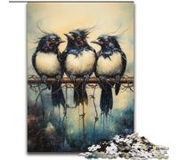 Puzzles for Adults Teens 1000pc Puzzle Three Birds,Help The Brain Exercise Addictive Toys to Cultivate Patience Perfect Decoration 38x26cm