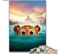 Puzzles for Adults Teens 1000pc Puzzle Tiger in The Ocean, Family Entertainment Toys Is Ideal As Gifts for The Whole Family for 14+ (Size 50x75cm)