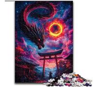 Puzzles for Adults Teens 1000pc Puzzle Torii Gate Dragon Help The Brain Exercise Addictive Toys to Cultivate Patience Great Gift (size 26x38cm)