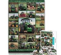 Puzzles for Adults Teens 1000pc Puzzle Tractor Collage,Challenging To Complete But Fun And Humorous Unique Birthday And Gifts (38x26cm)