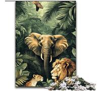 Puzzles for Adults Teens 1000pc Puzzle Tropical Jungle Animals Help The Brain Exercise Addictive Toys to Cultivate Patience Great Gift (size 26x38cm)