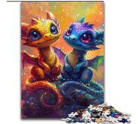 Puzzles for Adults Teens 1000pc Puzzle Two Baby Dragons Stress Reliever Difficult Challenge Is Ideal As Gifts for The Whole Family 50x75cm