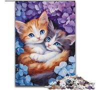 Puzzles for Adults Teens 1000pc Puzzle Two Cats Snuggling Together, Stress Reliever Difficult Challenge Secret Santa Gifts for Age 14 Years Up (size 50x75cm)