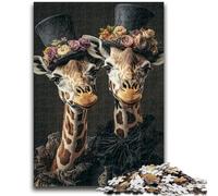 Puzzles for Adults Teens 1000pc Puzzle Two Giraffes Educational Game Challenge Toy Wall Decoration Unique Birthday And Xmas Gifts 50x75cm