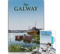 Puzzles for Adults Teens 1000pc Puzzle Visit Galway,Educational Games Home Decoration Educational Game for Birthday,Chrismas (75x50cm)