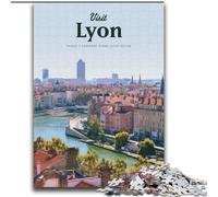 Puzzles for Adults Teens 1000pc Puzzle Visit Lyon, for Educational Game Challenge Toy Enhance Memory for Age 14 75x100cm