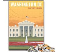Puzzles for Adults Teens 1000pc Puzzle Washington DC,Stress Reliever Difficult Challenge Is Ideal As Gifts for The Whole Family 38x52cm