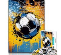 Puzzles for Adults Teens 1000pc Puzzle Watercolor Football,Help The Brain Exercise Addictive Toys to Cultivate Patience Perfect Decoration (38x26cm)