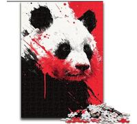 Puzzles for Adults Teens 1000pc Puzzle Watercolor Panda, Elephant Toy Intellectual Game Birthday Present, Gifts, Wall Art for Ages 14+ (Size 26x38cm)
