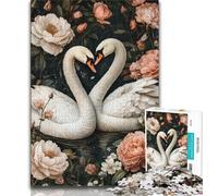 Puzzles for Adults Teens 1000pc Puzzle White Swan,Educational Stress Relief Toy for Is Ideal As A Gift for The Whole Family 50x75cm