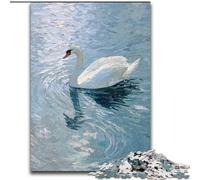 Puzzles for Adults Teens 1000pc Puzzle White Swan in The Lake, Stress Reliever Difficult Challenge Secret Santa Gifts for Age 14 Years Up (size 26x38cm)