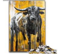 Puzzles for Adults Teens 2000 Pieces Black Gold Bull Challenging Game And Family Play for Is Ideal As A Gift for The Whole Family 70x100cm