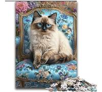 Puzzles for Adults Teens 2000 Pieces Cat Sitting on The Sofa,Help The Brain Exercise Addictive Toys to Cultivate Patience Artists Collection,Fine Art 70X100cm