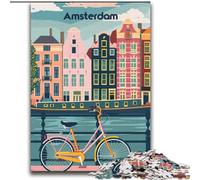 Puzzles for Adults Teens 2000 Pieces Charming Amsterdam, for And from 14 Years And over Educational Learning Toys Family Games Birthday Present 70x100cm