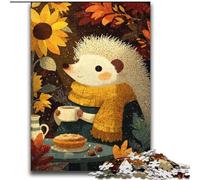 Puzzles for Adults Teens 2000 Pieces Hedgehog Wearing A Scarf Challenging Game And Family Play for Is Ideal As A Gift for The Whole Family 70x100cm