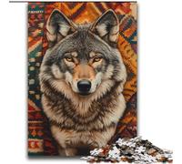 Puzzles for Adults Teens 2000 Pieces Indian Wolf for Age 14 Years And over Decompressing Intellectual Educational Toy Great Gift 70x100cm
