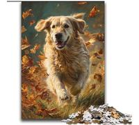 Puzzles for Adults Teens 2000 Pieces Running Golden Retriever for And from 14 Years And over Hands-on Game Christmas Game Gifts 70x100cm