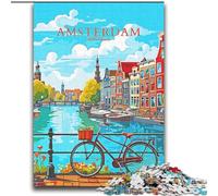 Puzzles for Adults Teens 2000pc Puzzle Amsterdam Travel, Games Toys Gift Unique Birthday And Gifts for And Age 14 Years Up 70x100cm