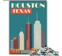Puzzles for Adults Teens 2000pc Puzzle Houston Texas, Games Toys Gift Unique Birthday And Gifts for And Age 14 Years Up 70x100cm