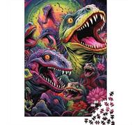 Puzzles for Adults Teens Ancient Dinosaurs 500 Piece Jigsaw Puzzles Wooden Jigsaw for Adults Family Fun Puzzles Games 500pcs (52x38cm)