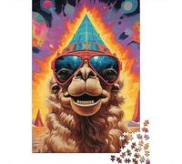 Puzzles for Adults Teens Animal Alpaca 1000 Piece Jigsaw Puzzles Wooden Jigsaw for Adults Family Fun Puzzles Games 1000pcs (75x50cm)