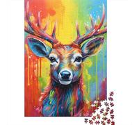Puzzles for Adults Teens Art Moose 500 Piece Jigsaw Puzzles Wooden Jigsaw for Adults Family Fun Puzzles Games 500pcs (52x38cm)