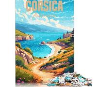Puzzles for Adults Teens Corsica Mediterranean 1000 Piece Jigsaw Puzzles Paper Jigsaw Puzzles for Adults Gifts Family Decoration 38x26cm/1000pcs