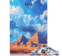 Puzzles for Adults Teens Giza Pyramids, Egypt 1000 Piece Jigsaw Puzzles Paper Jigsaw Puzzles for Adults Gifts Family Decoration 38x26cm/1000pcs