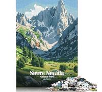 Puzzles for Adults Teens Sierra Nevada National Park Spain Poster 500 Piece Jigsaw Puzzles Wooden Jigsaw for Adults Family Fun Puzzles Games 500pcs (52x38cm)