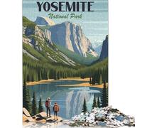 Puzzles for Adults Teens Yosemite National Park 1000 Piece Jigsaw Puzzles Wooden Jigsaw Puzzles for Adults Gifts Family Decoration 1000pcs (75x50cm)
