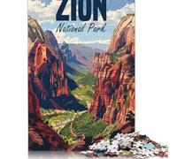 Puzzles for Adults Teens Zion National Park 1000 Piece Jigsaw Puzzles Paper Jigsaw for Adults Family Fun Puzzles Games 38x26cm/1000pcs