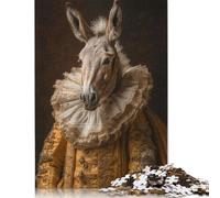 Puzzles for Adults The Majestic Donkey 500 Piece Jigsaw Puzzles Wood Jigsaw for Adults And Age 18 Years Up Impossible Puzzle 500pcs (52x38cm)