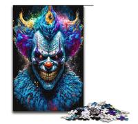 Puzzles for Adults The Psycho Clown 1000 Piece Wooden Jigsaw for Kids Age 12 Years Up Home Decoration 1000 PCS(38x26cm)