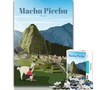 Puzzles for Adults Travel to Machu Picchu 1000 Piece Jigsaw Puzzle for Adults Teens,Birthday Present, Gifts, Wall Art for And Age 14 Years Up 26x38cm