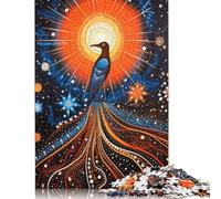 Puzzles for Adults Tribal Animal 5 The Bird 500 Piece Jigsaw Puzzles Wood Jigsaw for Adults And Age 18 Years Up Impossible Puzzle 500pcs (52x38cm)