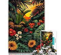 Puzzles for Adults Tropical Rain Forest 1000 Piece Jigsaw Puzzles for Teenagers,Toys Educational Games Stress Relieving Enhance Love between Couples 50x75cm