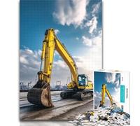 Puzzles for Adults Truck Excavator Jigsaws 1000 Pieces for Teenagers,Toys Educational Games Stress Relieving Wall Decoration 50x75cm