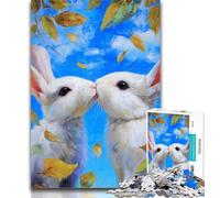 Puzzles for Adults Two Rabbits 1000 Pieces Jigsaw Puzzles for Adults And Teens,gifts for Friends And Family for Age 14 26x38cm
